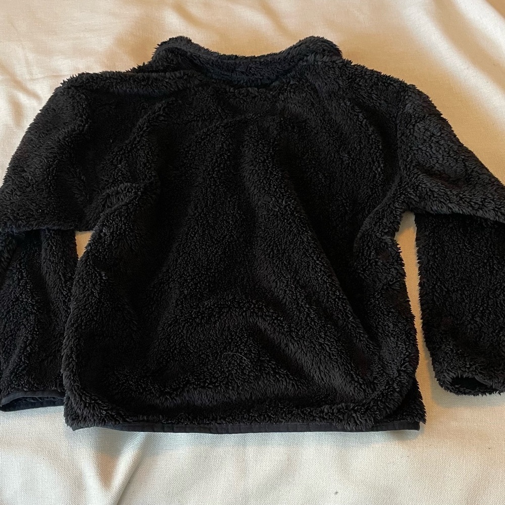 Victoria's Secret Pink Sherpa Full Zip Jacket Black Women's Fleece Jacket Size M - Picture 4 of 5